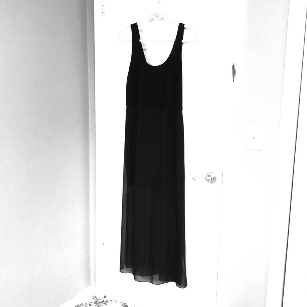 Vince Camuto black maxi/black chiffon overlay.